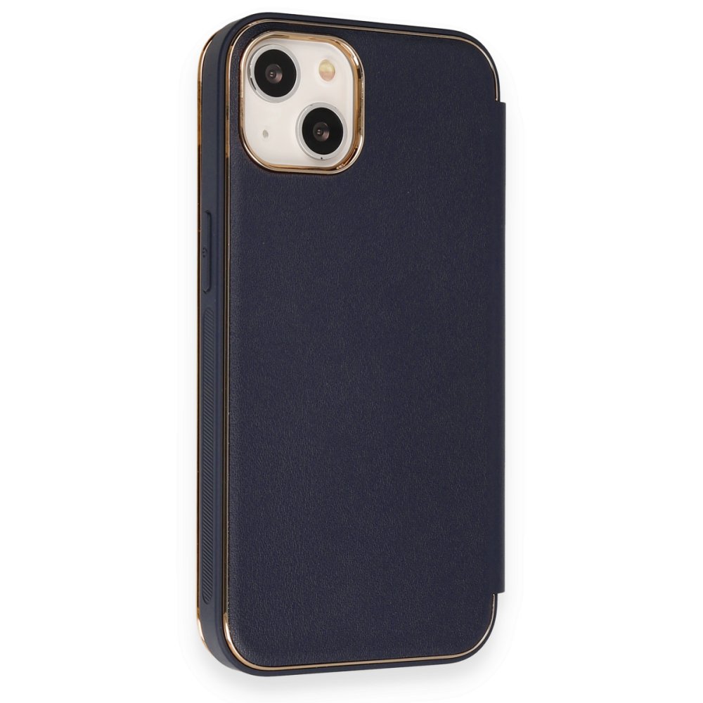 Newface iPhone 14 Kılıf Dolpin Kapaklı - Lacivert