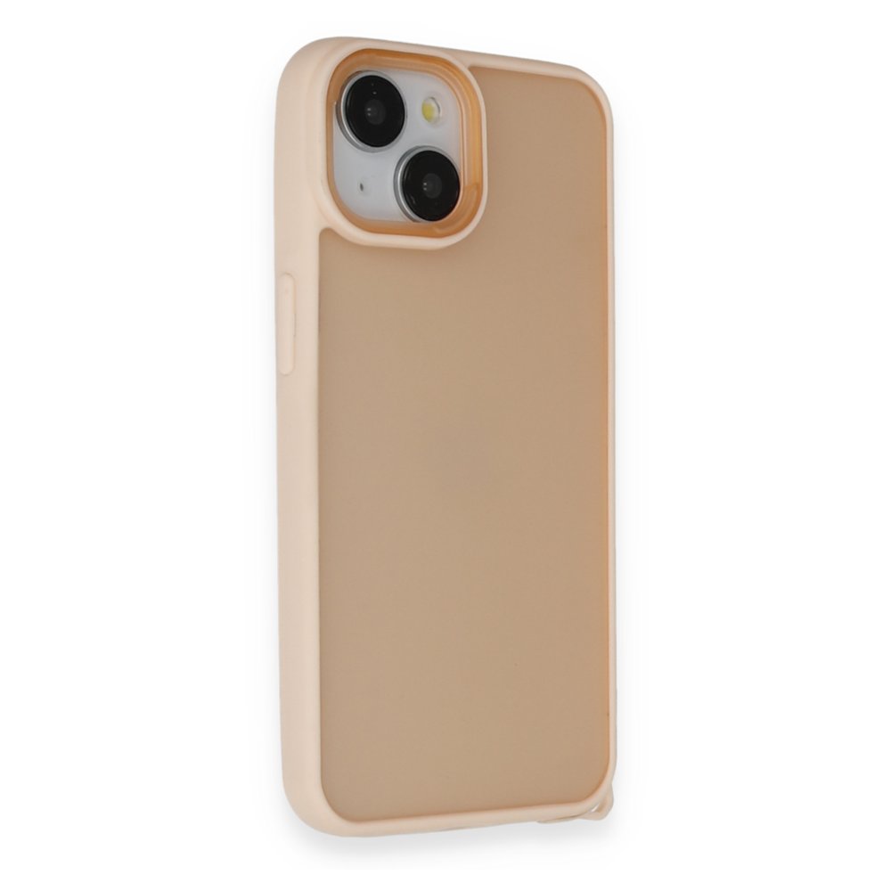 Newface iPhone 14 Kılıf Elegant Kapak - Pudra