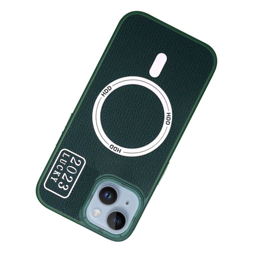 HDD iPhone 14 Kılıf HBC-157 Granada Magneticsafe Kapak - Koyu Yeşil