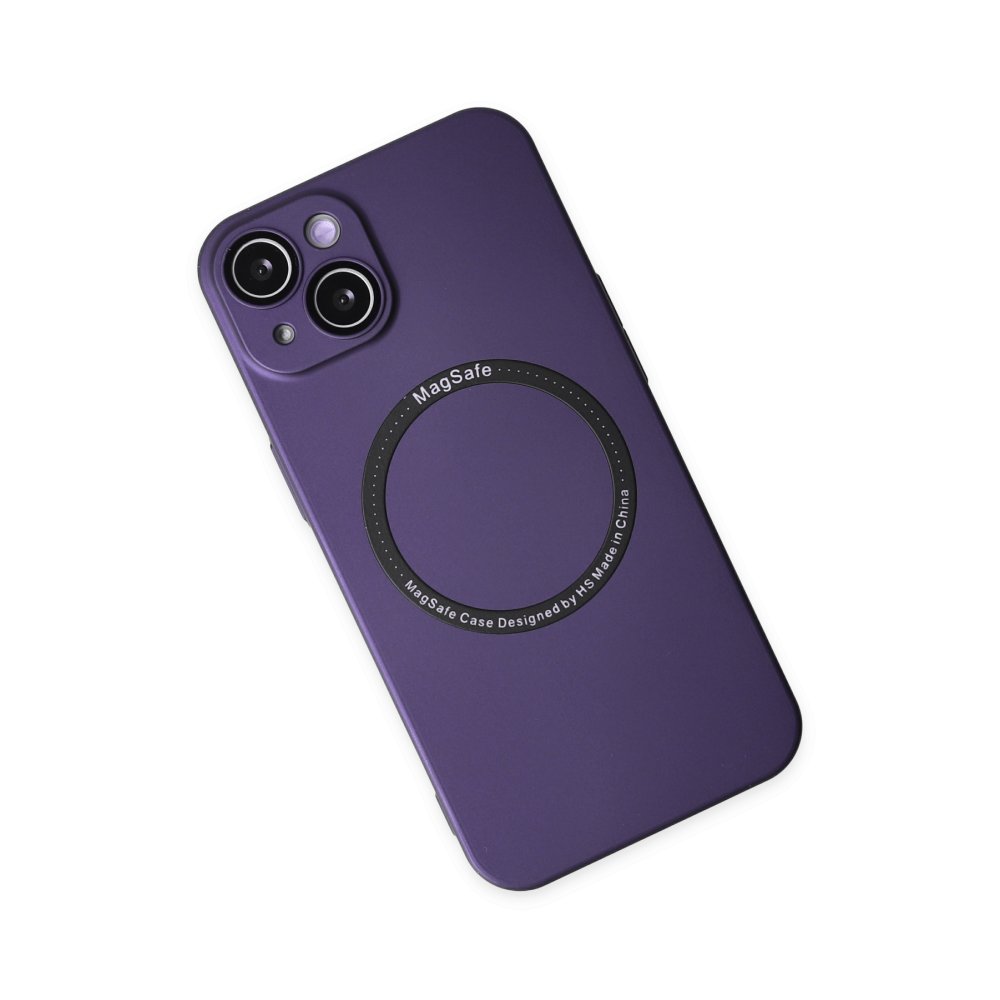 Newface iPhone 14 Kılıf Jack Magneticsafe Lens Silikon - Mor