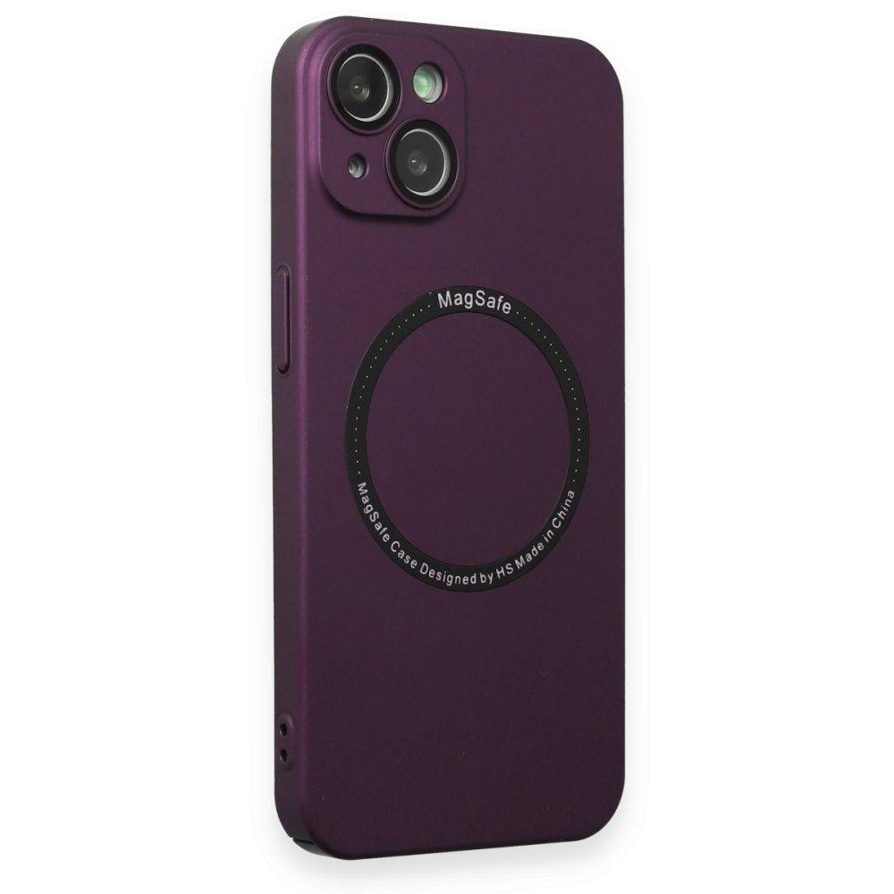 Newface iPhone 14 Kılıf Jack Magneticsafe Lens Silikon - Mürdüm