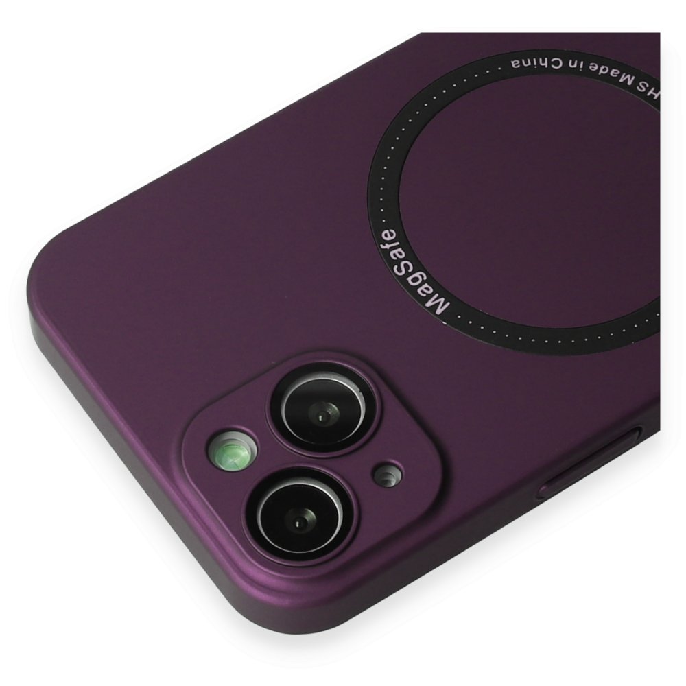 Newface iPhone 14 Kılıf Jack Magneticsafe Lens Silikon - Mürdüm