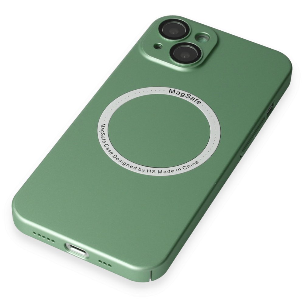 Newface iPhone 14 Kılıf Jack Magneticsafe Lens Silikon - Yeşil