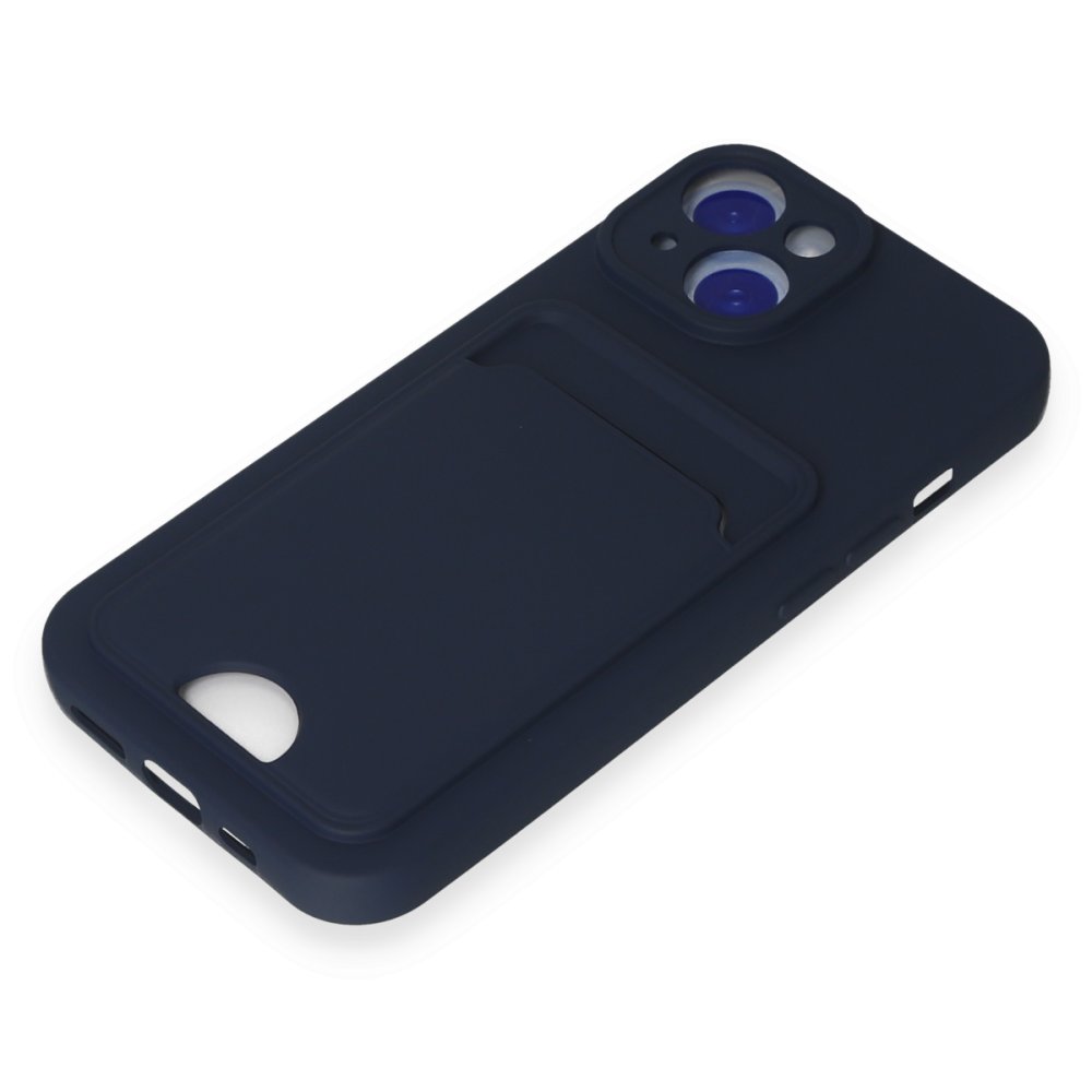 Newface iPhone 14 Kılıf Kelvin Kartvizitli Silikon - Lacivert