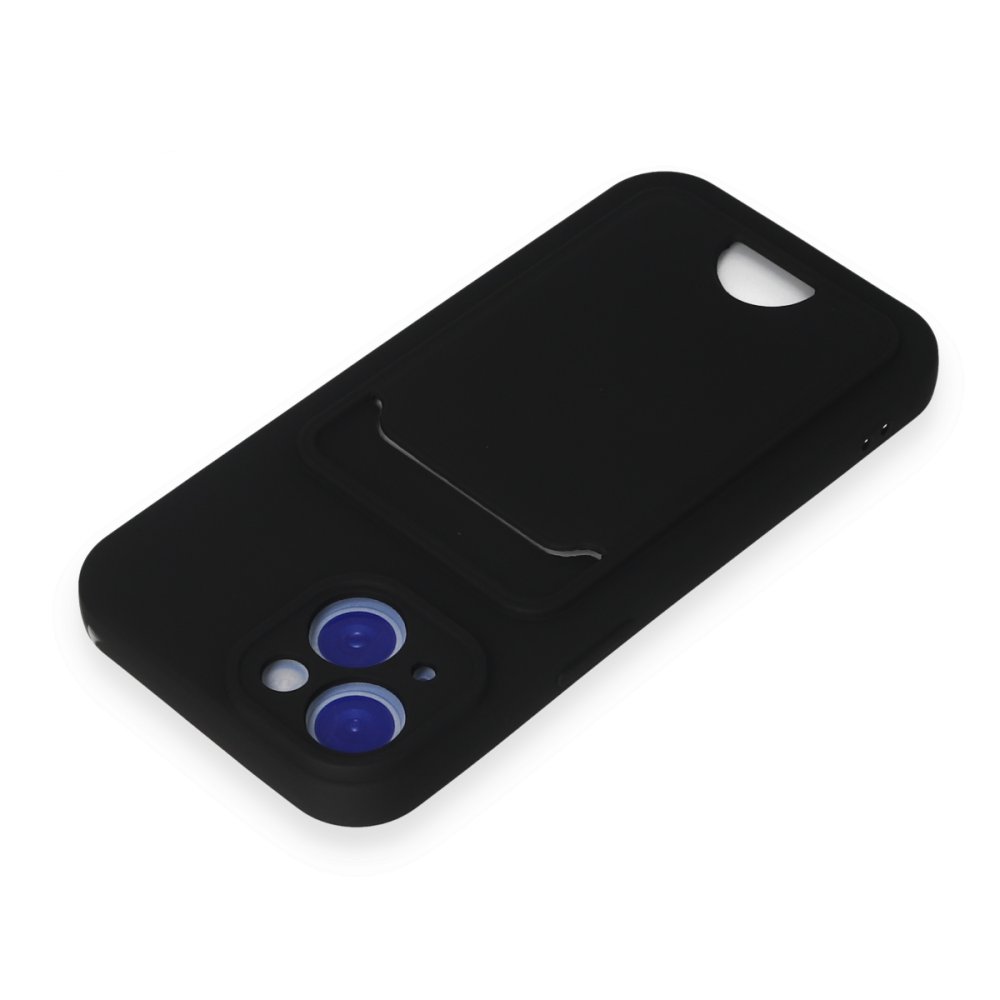 Newface iPhone 14 Kılıf Kelvin Kartvizitli Silikon - Siyah