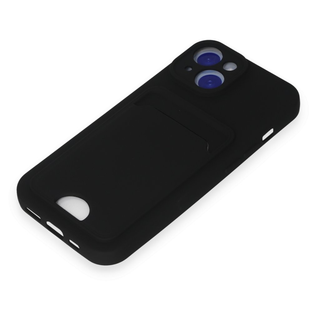 Newface iPhone 14 Kılıf Kelvin Kartvizitli Silikon - Siyah