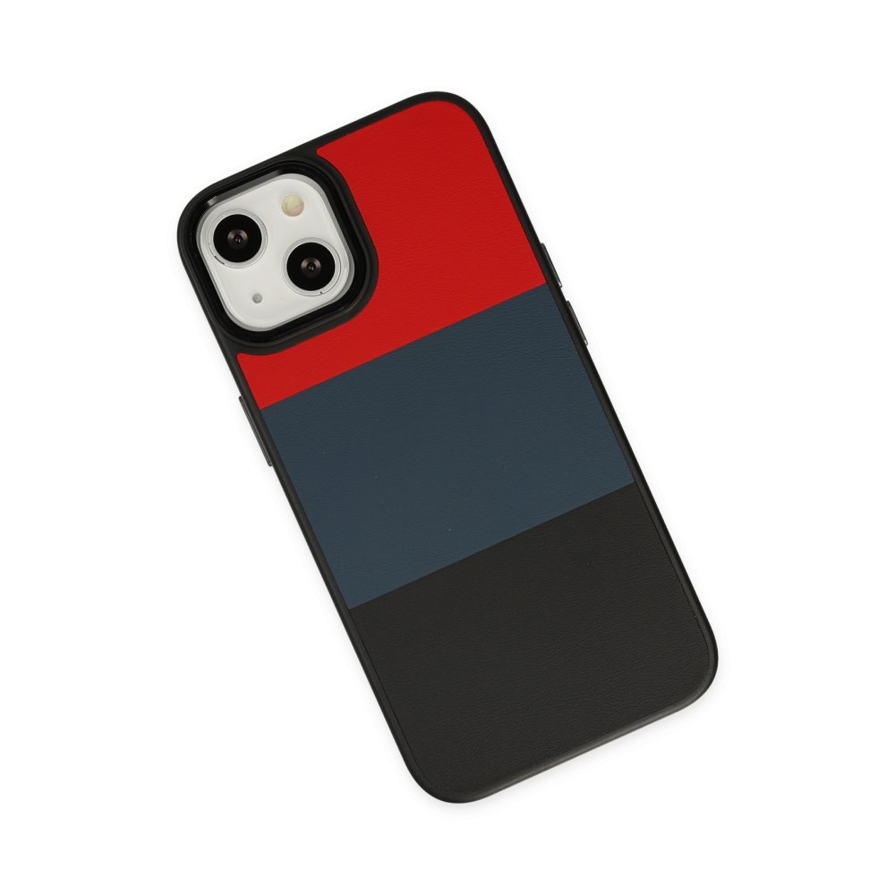 Newface iPhone 14 Kılıf King Kapak - Kırmızı-Siyah
