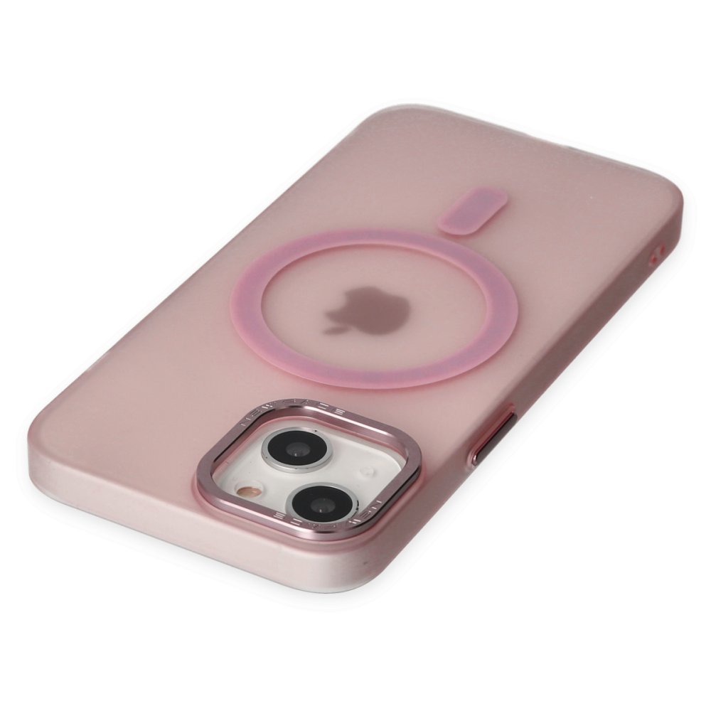 Newface iPhone 14 Kılıf Lodos Magneticsafe Mat Kapak - Pembe