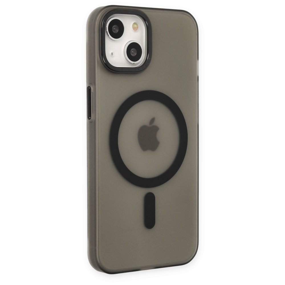 Newface iPhone 14 Kılıf Lodos Magneticsafe Mat Kapak - Siyah