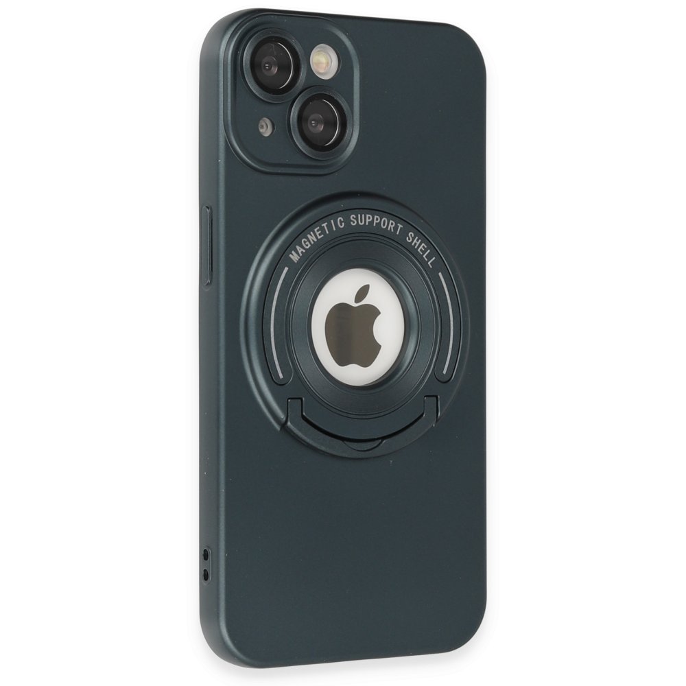 Newface iPhone 14 Kılıf Lukka Magneticsafe Kapak - Koyu Yeşil