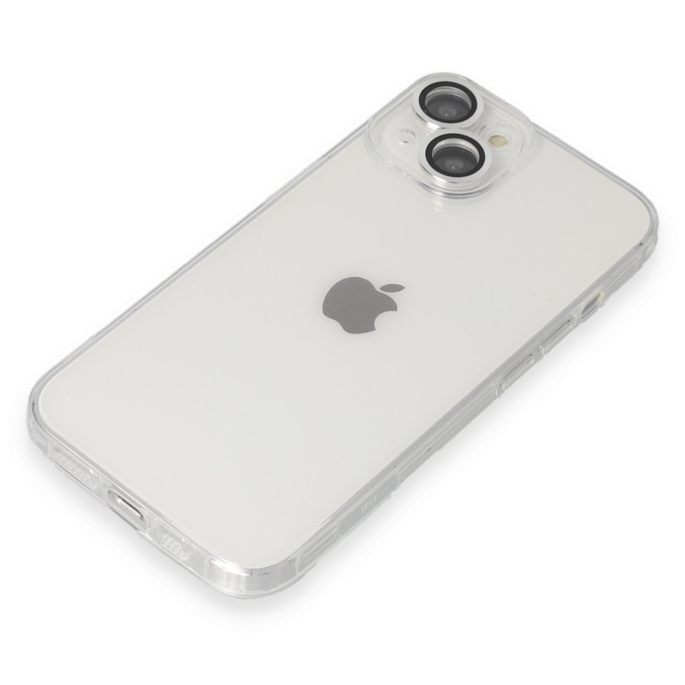 Newface iPhone 14 Kılıf Luko Lens Silikon - Gümüş