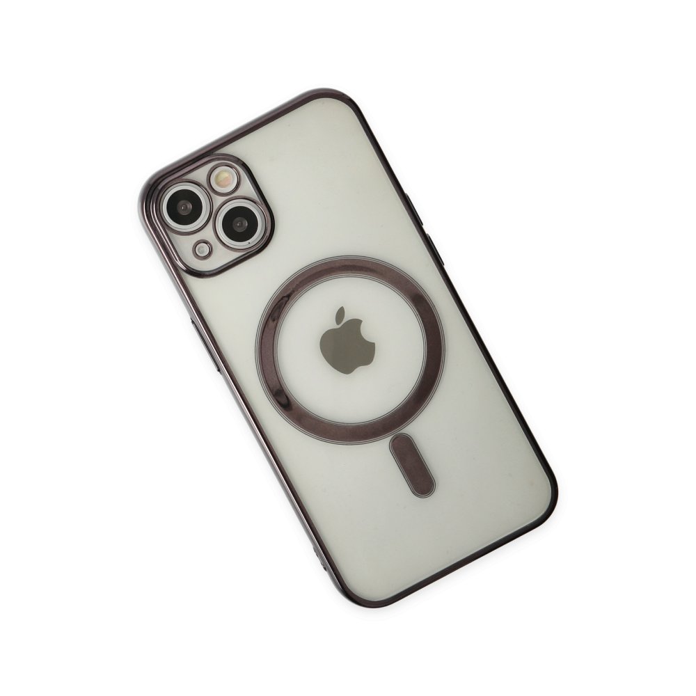 Newface iPhone 14 Kılıf Magneticsafe Lazer Silikon - Siyah