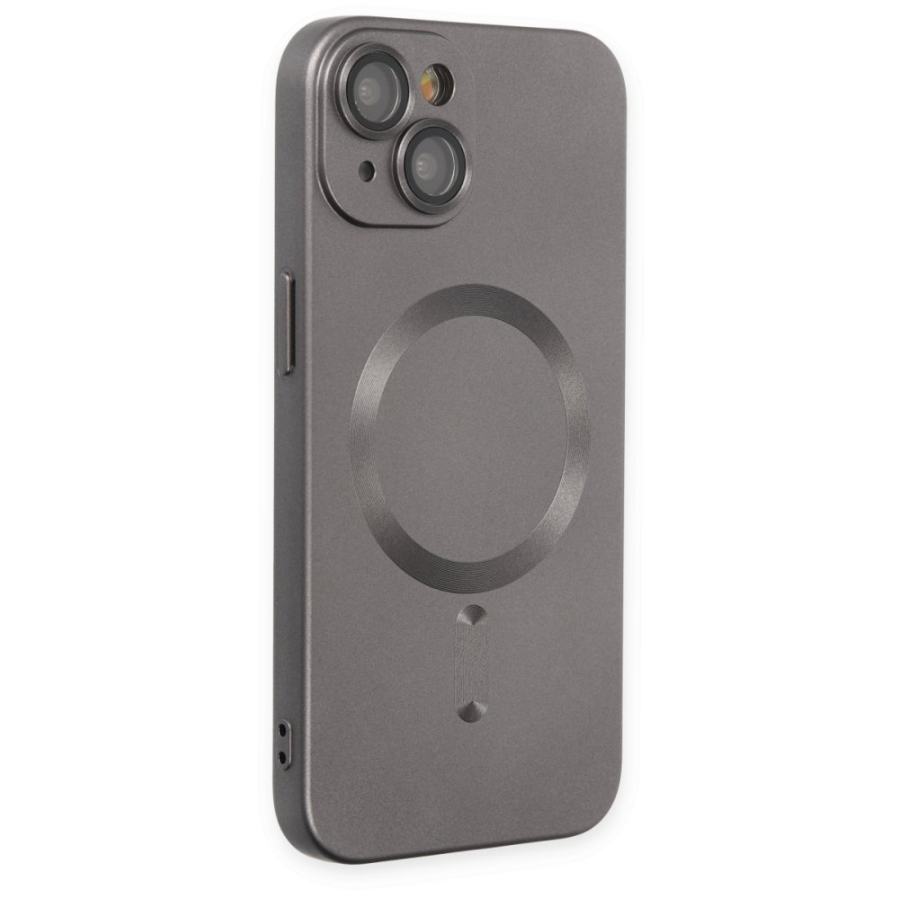 Newface iPhone 14 Kılıf Moshi Lens Magneticsafe Silikon - Füme
