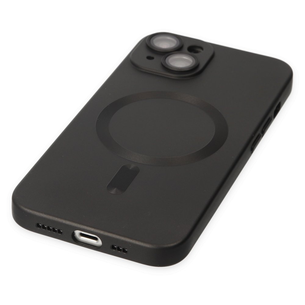 Newface iPhone 14 Kılıf Moshi Lens Magneticsafe Silikon - Siyah