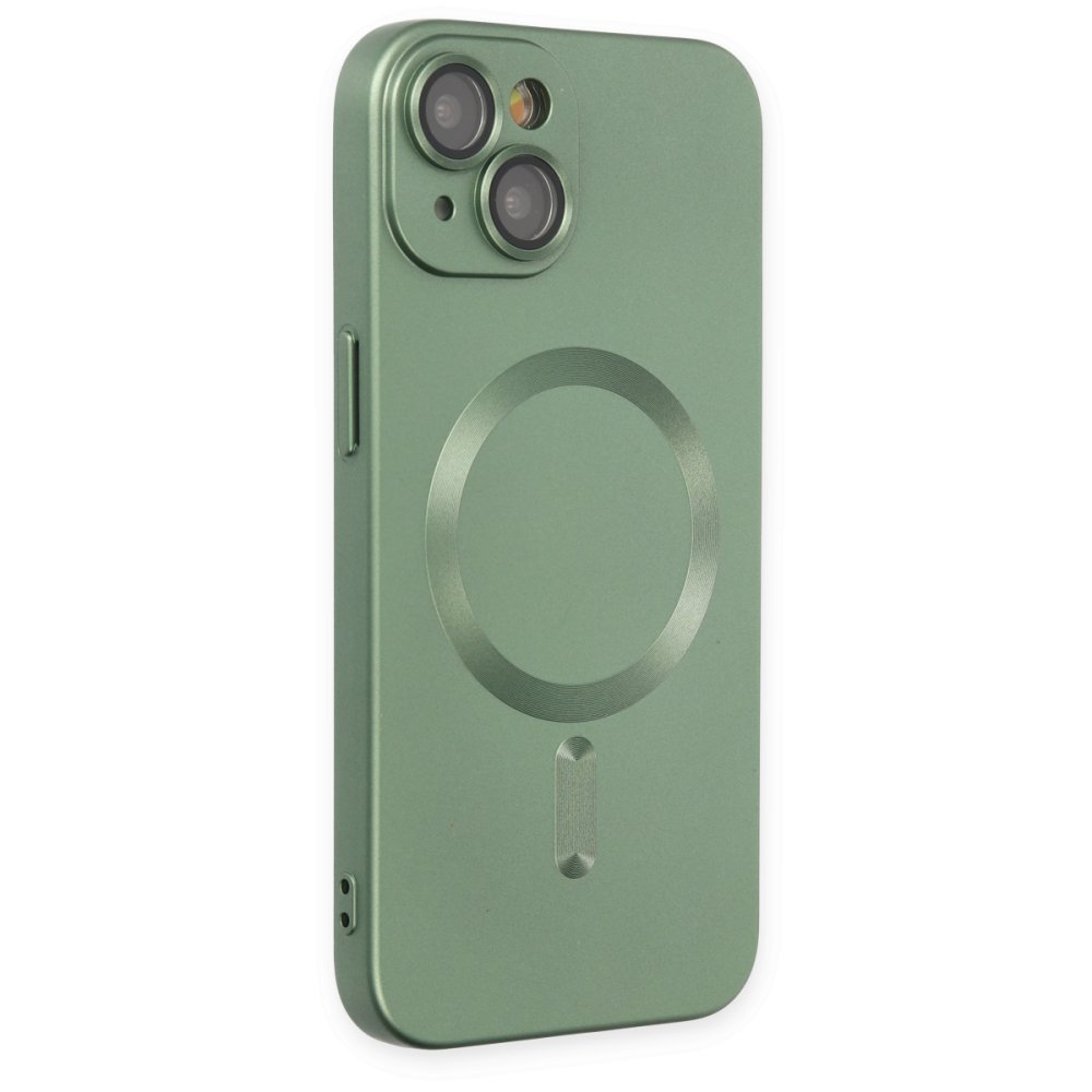 Newface iPhone 14 Kılıf Moshi Lens Magneticsafe Silikon - Yeşil