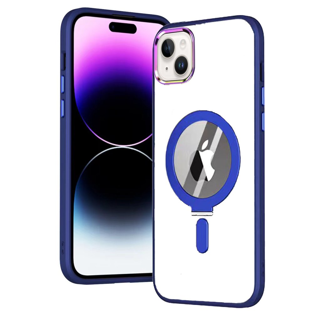 Newface iPhone 14 Kılıf Mudo Magneticsafe Standlı Kapak - Lacivert