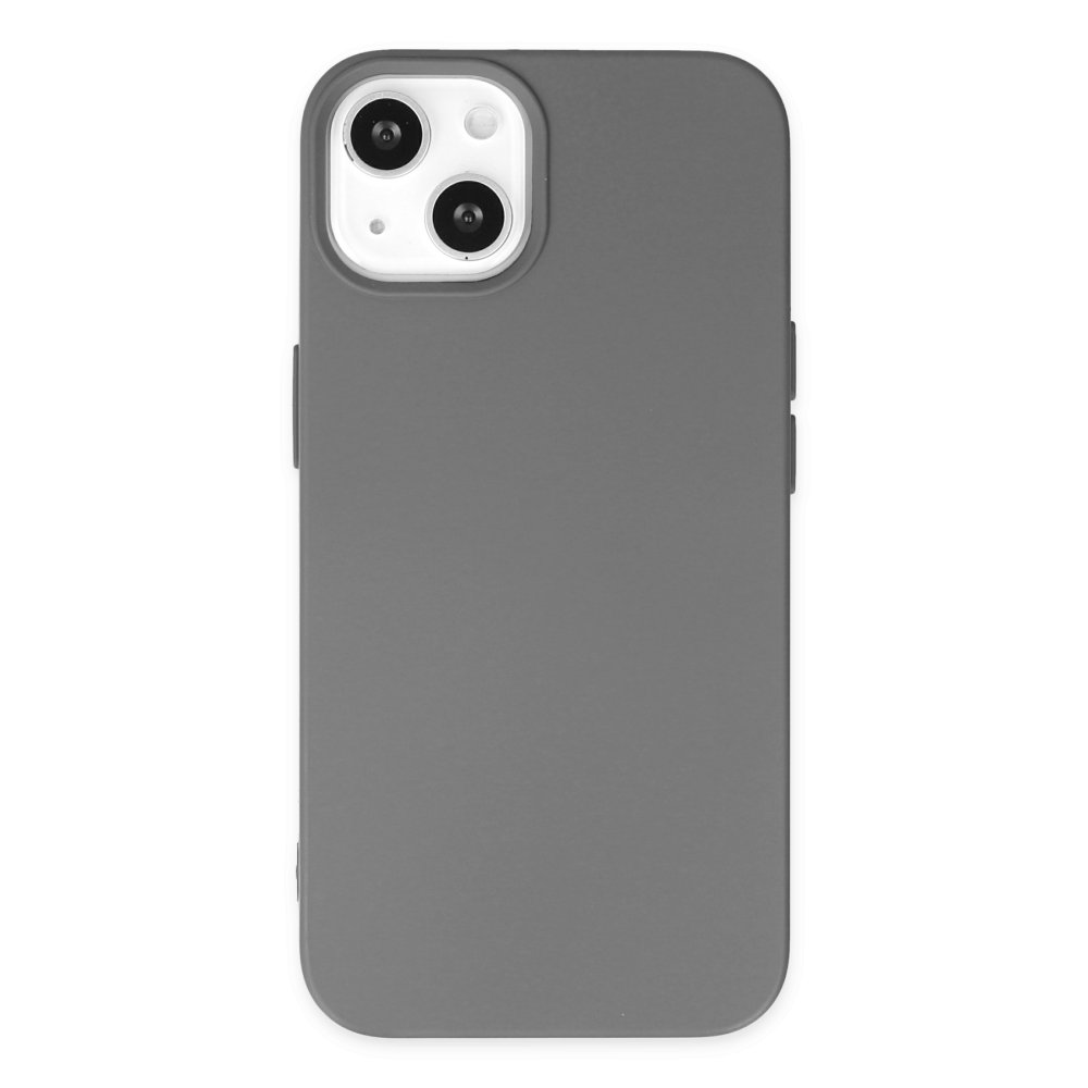 Newface iPhone 14 Kılıf Nano içi Kadife Silikon - Gri