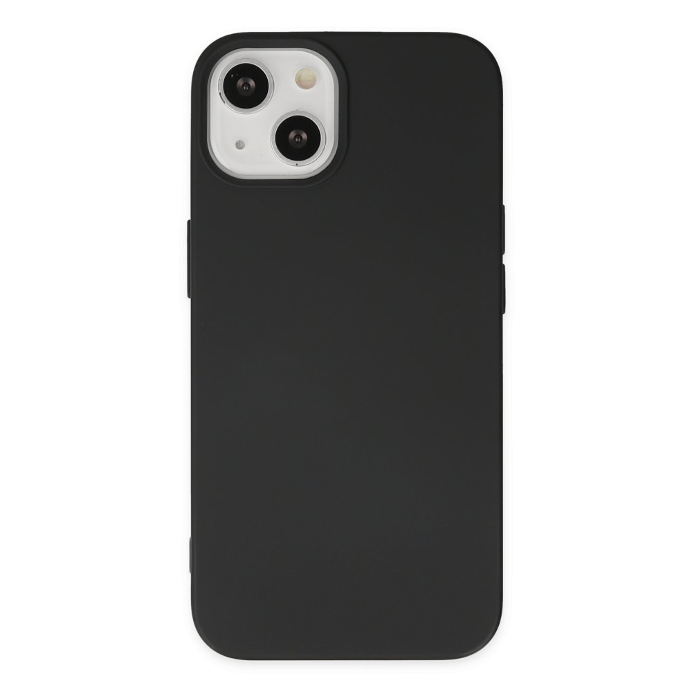 Newface iPhone 14 Kılıf Nano içi Kadife Silikon - Siyah