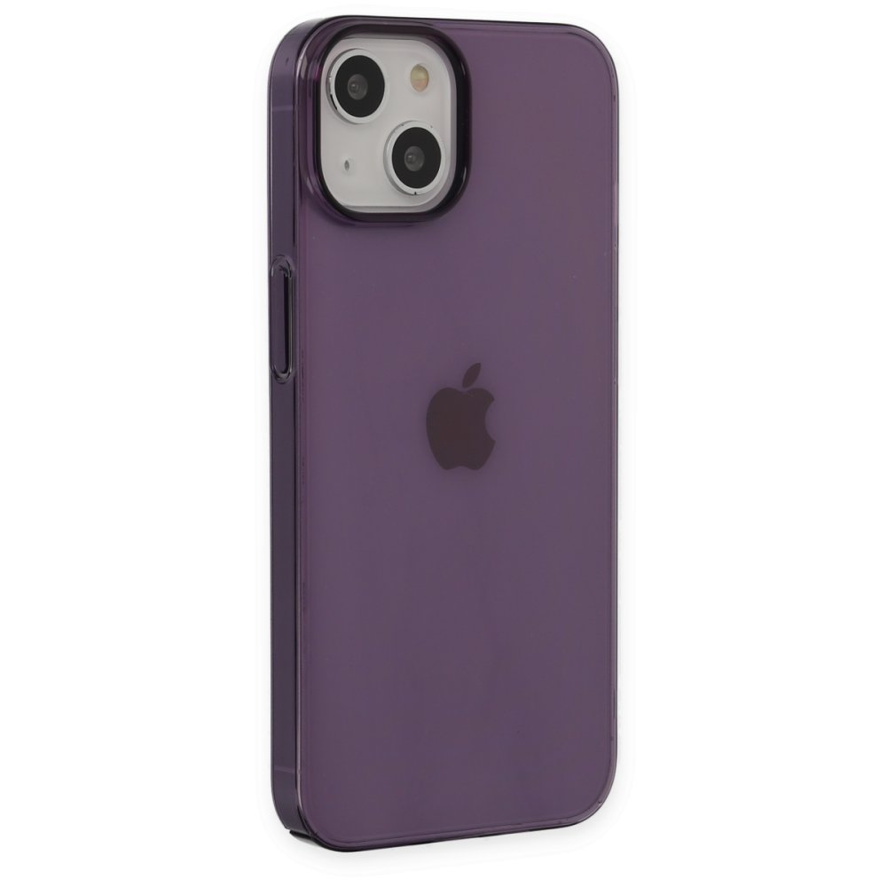 Newface iPhone 14 Kılıf Pc Sert Şeffaf Kapak - Mor