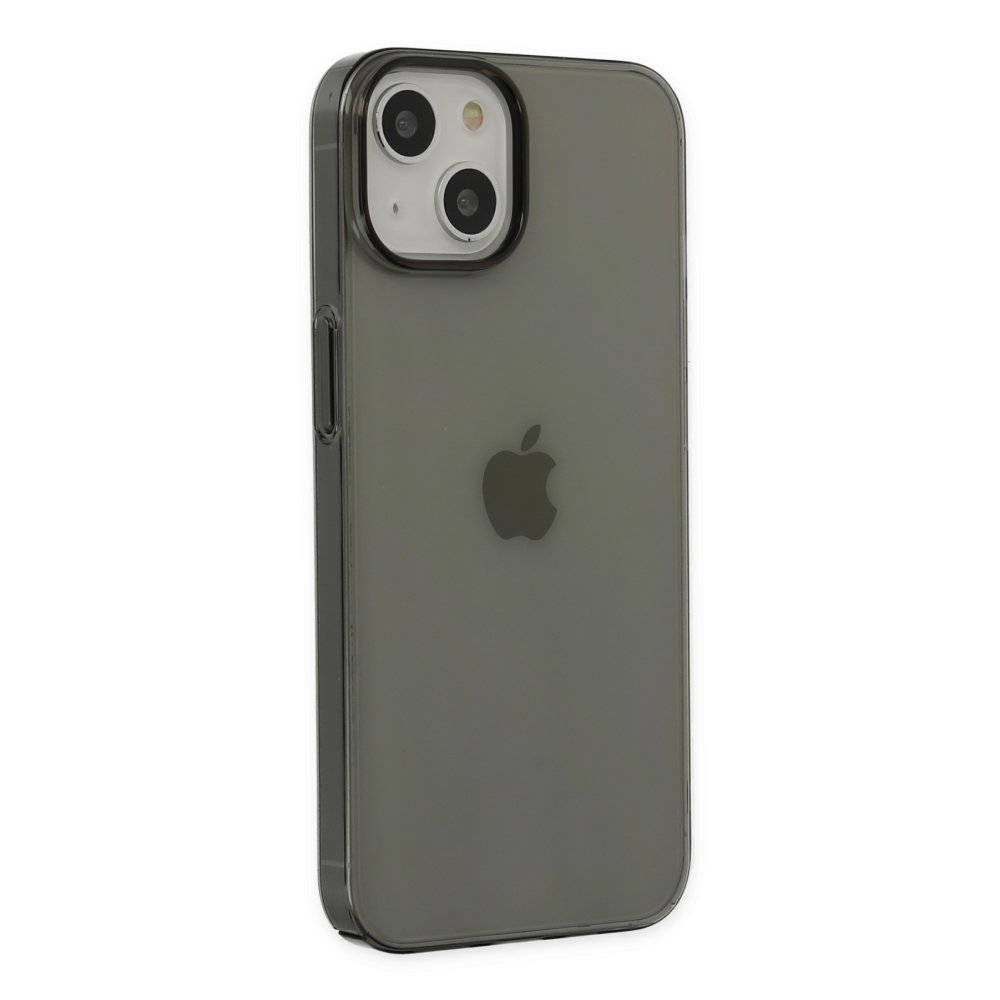 Newface iPhone 14 Kılıf Pc Sert Şeffaf Kapak - Siyah