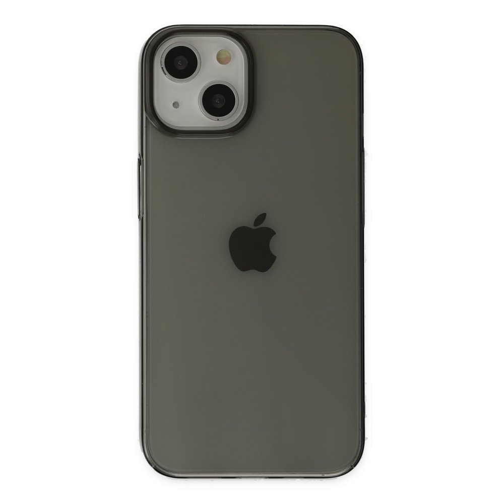 Newface iPhone 14 Kılıf Pc Sert Şeffaf Kapak - Siyah