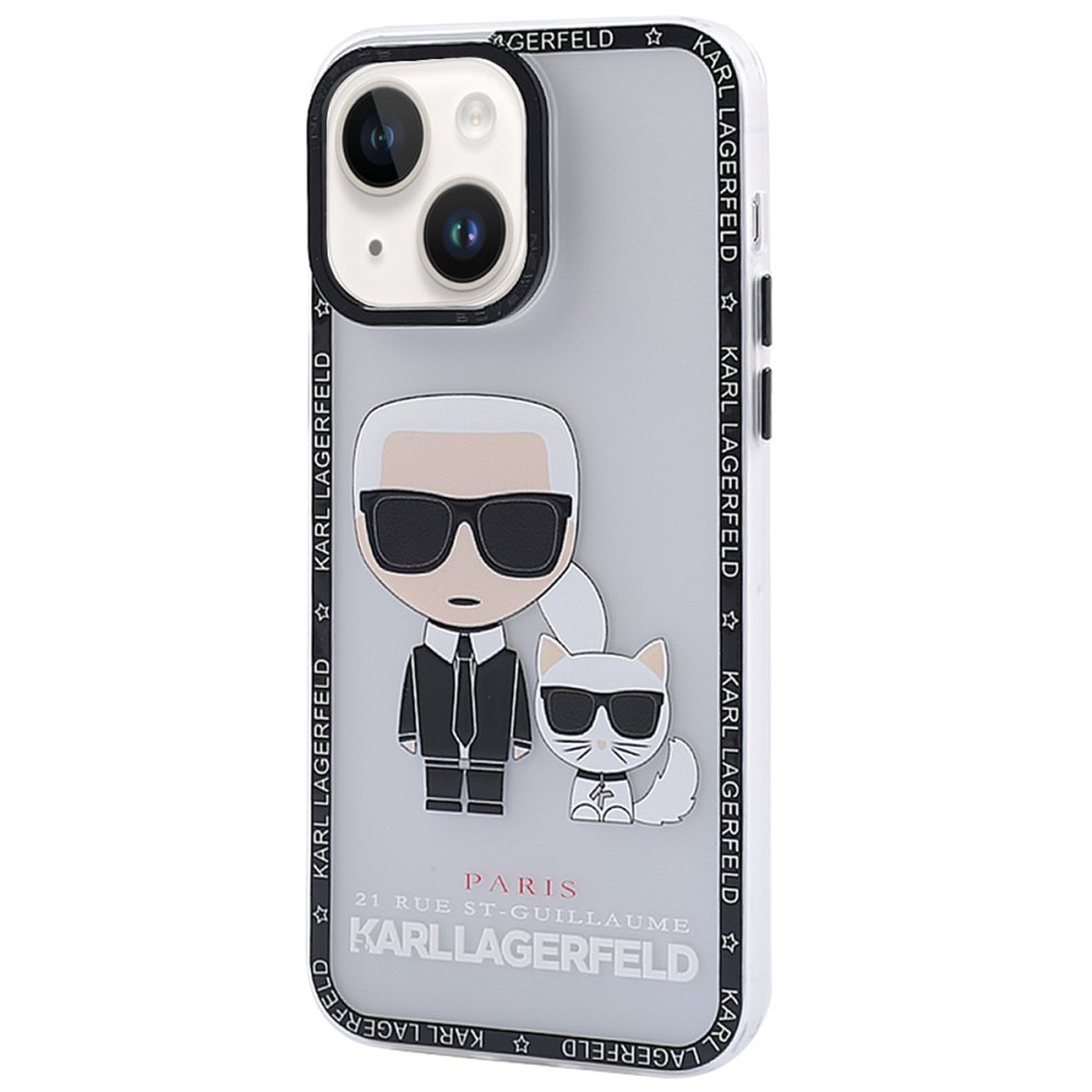 Newface iPhone 14 Kılıf Prada Desenli Kapak - Prada Şeffaf - 1