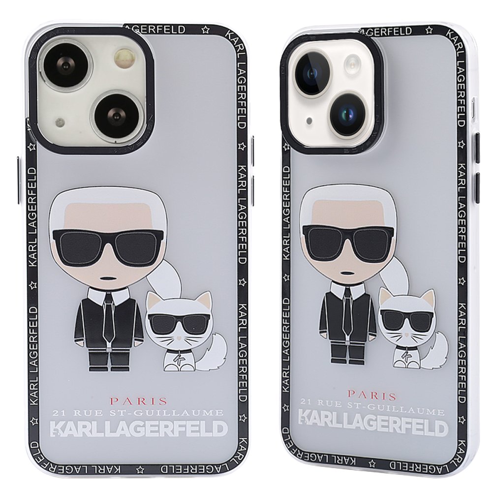 Newface iPhone 14 Kılıf Prada Desenli Kapak - Prada Şeffaf - 1