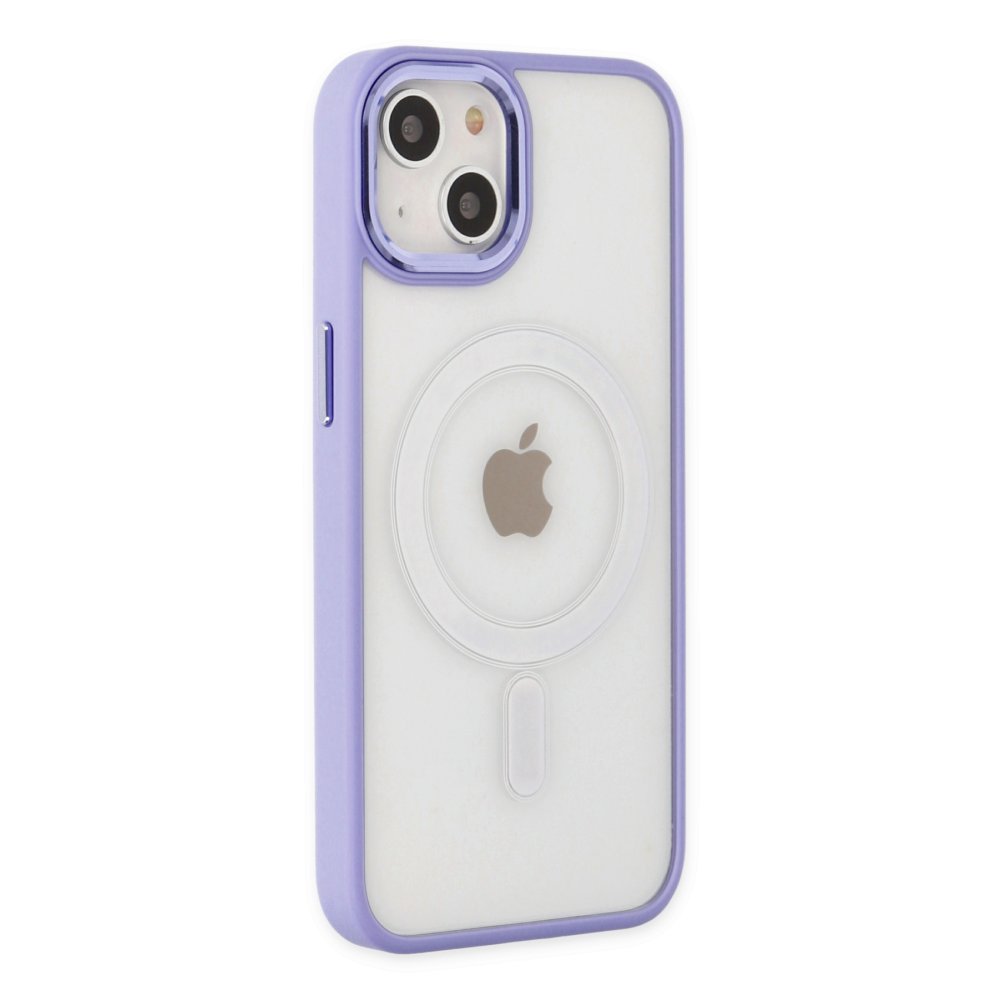 Newface iPhone 14 Kılıf Room Magneticsafe Silikon - Lila