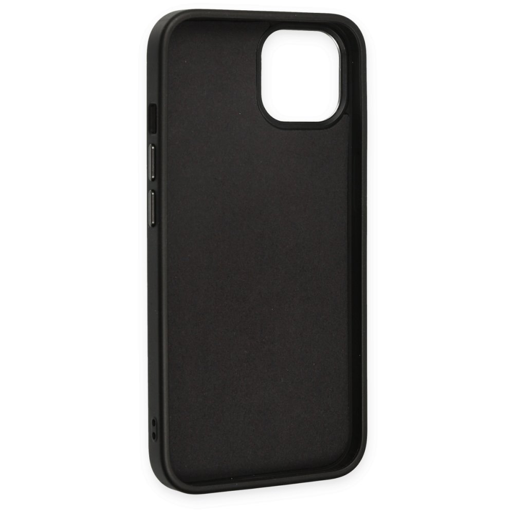 Newface iPhone 14 Plus Kılıf Asya Deri Silikon - Siyah