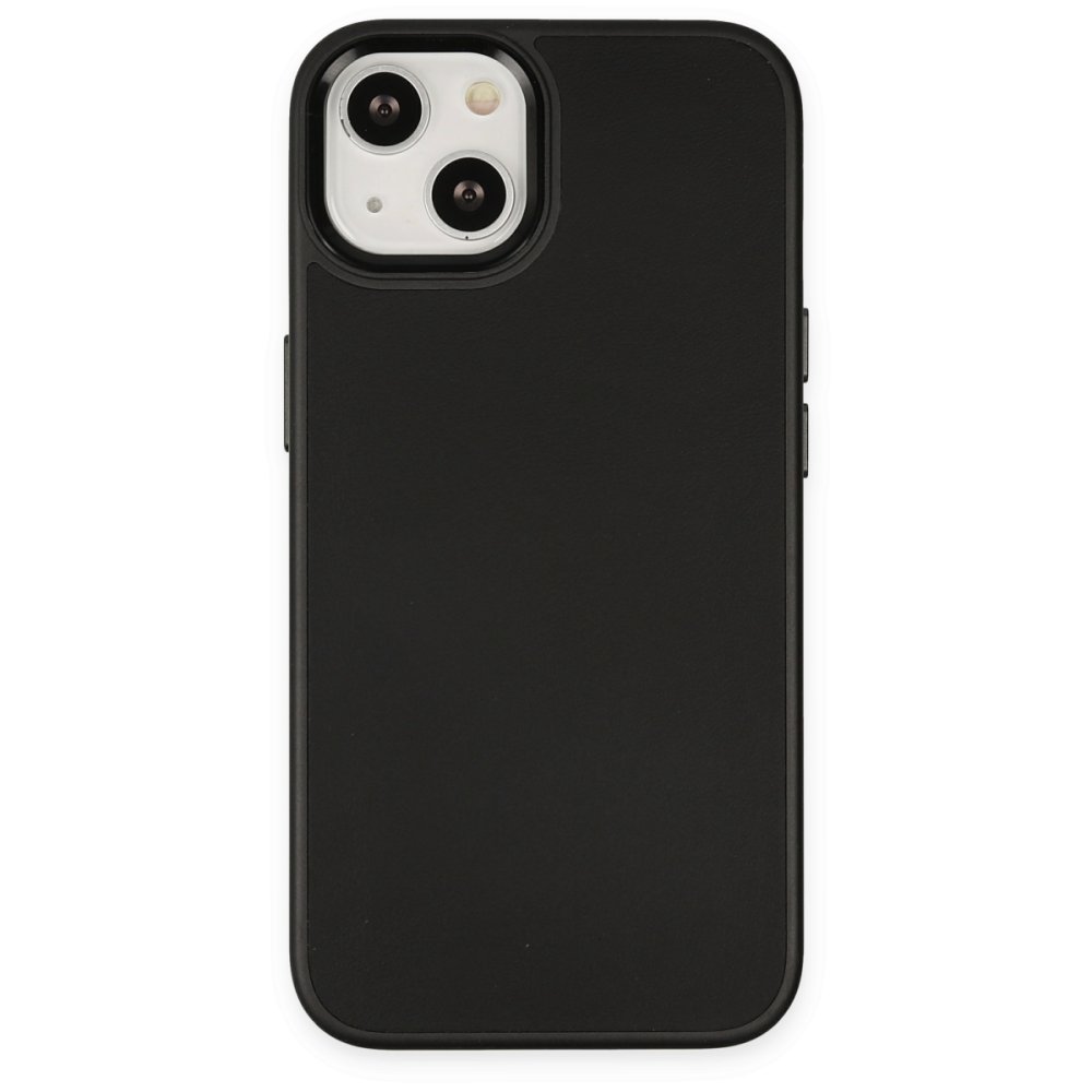 Newface iPhone 14 Plus Kılıf Asya Deri Silikon - Siyah