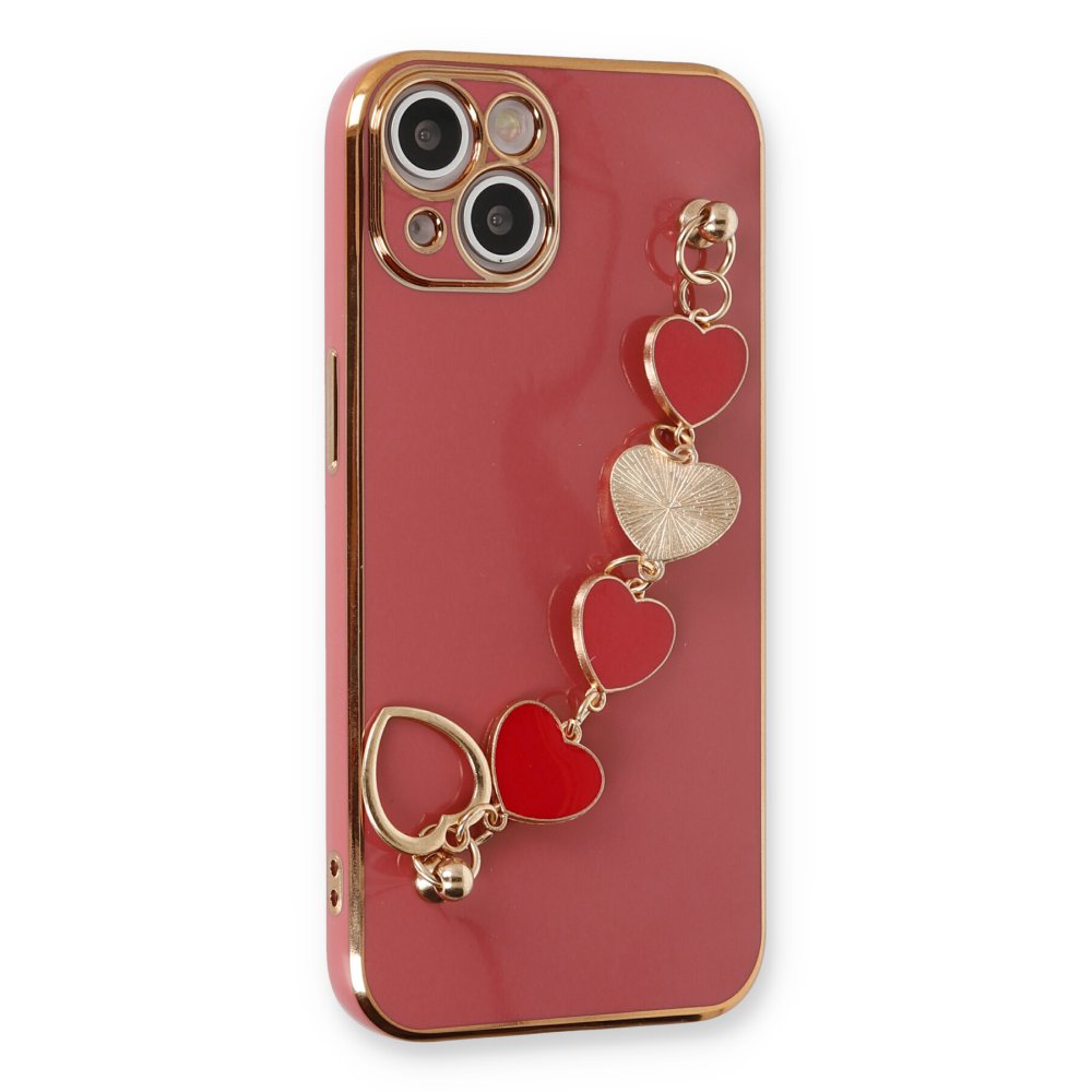 Newface iPhone 14 Plus Kılıf Esila Silikon - Kırmızı