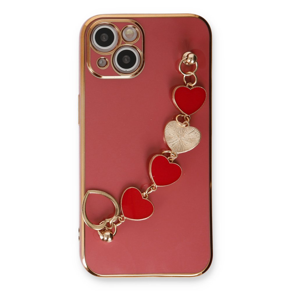 Newface iPhone 14 Plus Kılıf Esila Silikon - Kırmızı