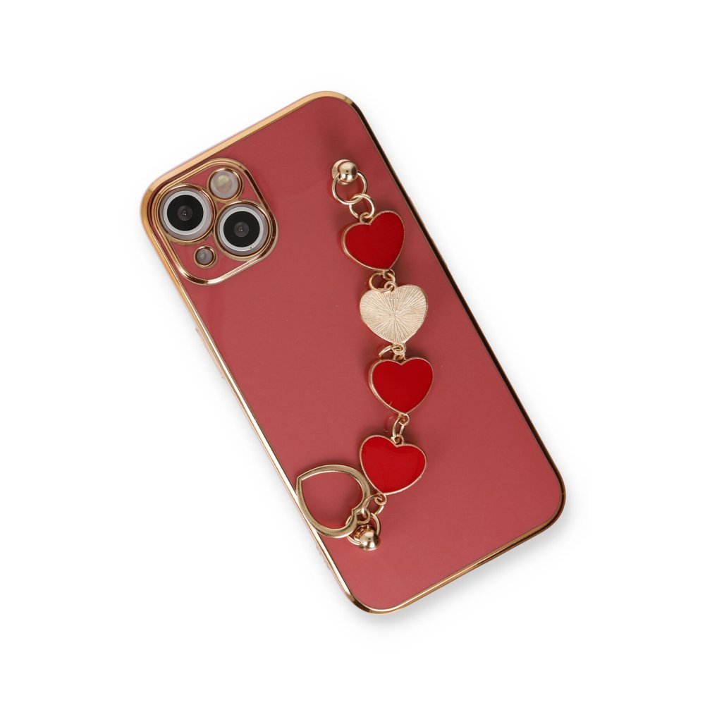 Newface iPhone 14 Plus Kılıf Esila Silikon - Kırmızı