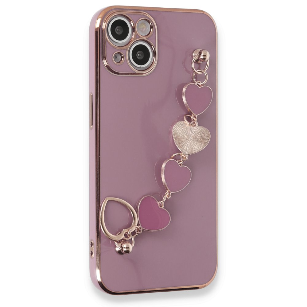 Newface iPhone 14 Plus Kılıf Esila Silikon - Mor