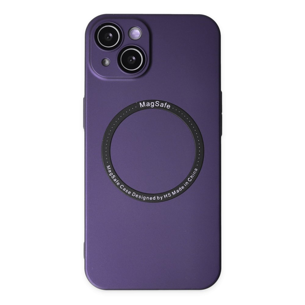 Newface iPhone 14 Plus Kılıf Jack Magneticsafe Lens Silikon - Mor
