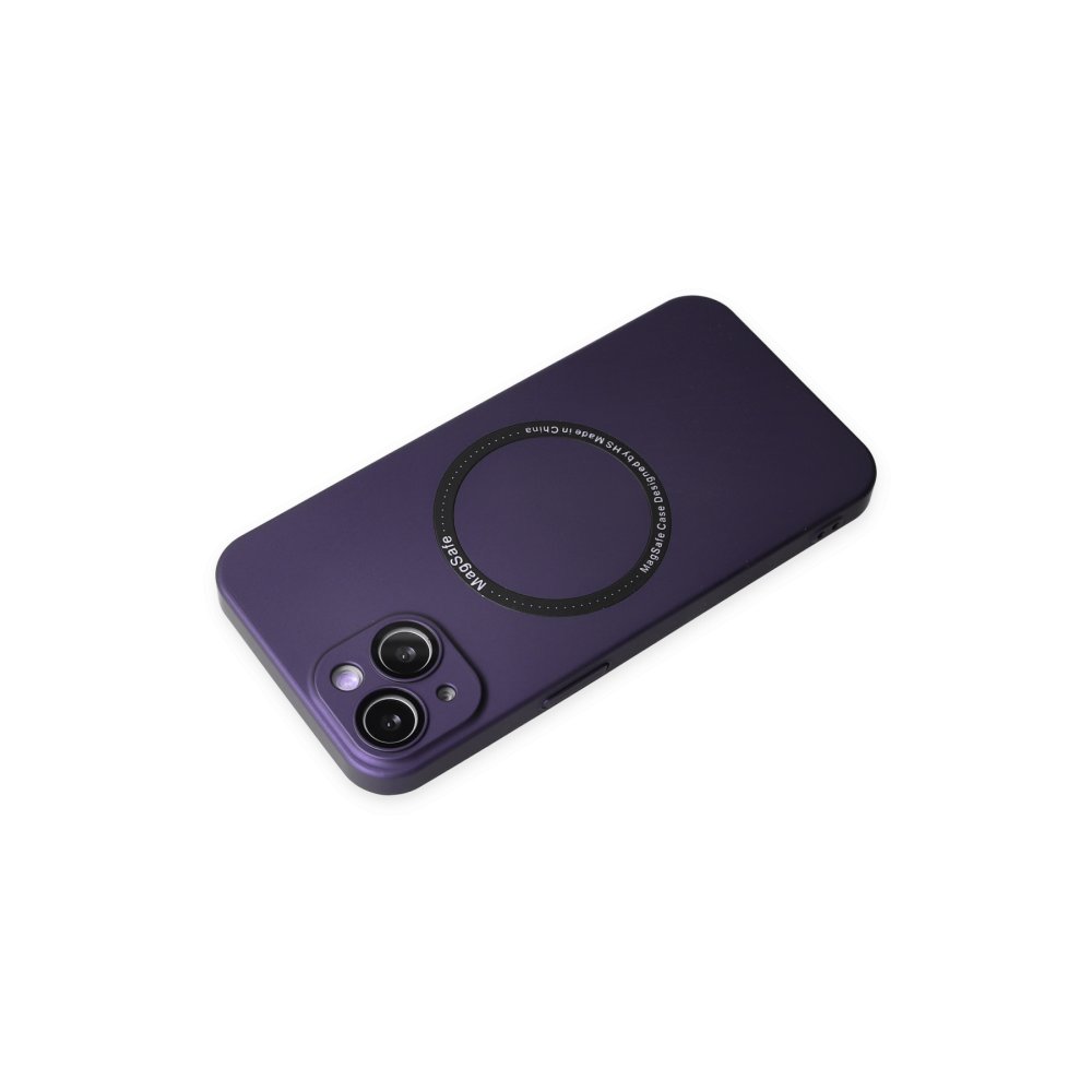Newface iPhone 14 Plus Kılıf Jack Magneticsafe Lens Silikon - Mor