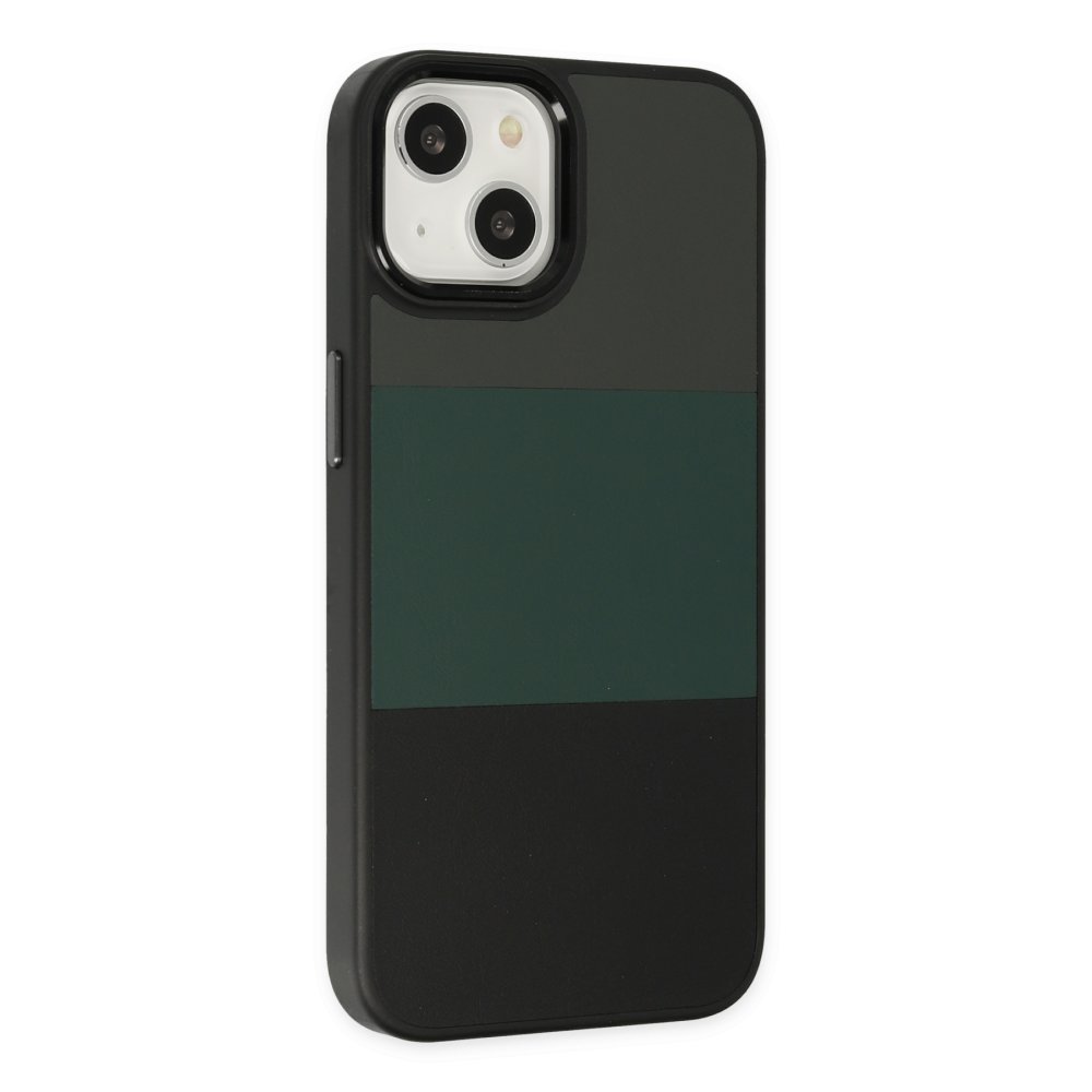 Newface iPhone 14 Plus Kılıf King Kapak - Gri-Siyah