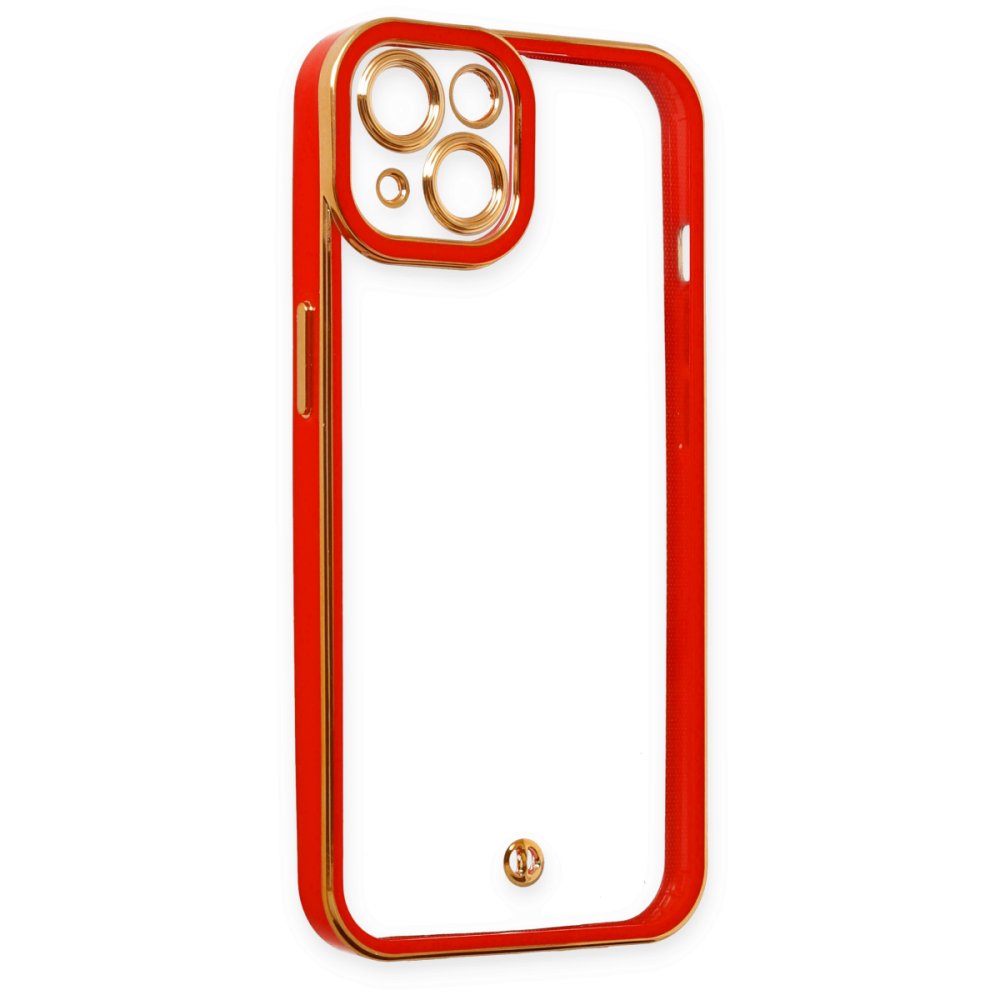 Newface iPhone 14 Plus Kılıf Liva Lens Silikon - Kırmızı