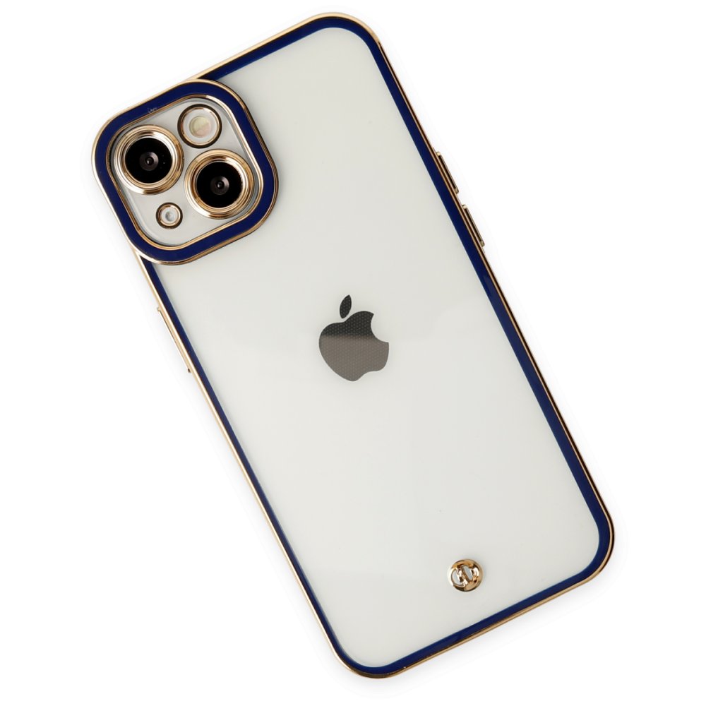 Newface iPhone 14 Plus Kılıf Liva Lens Silikon - Mavi