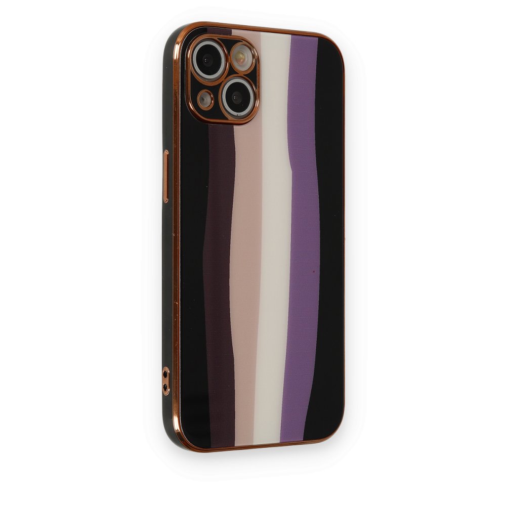 Newface iPhone 14 Plus Kılıf Luna Cam Kapak - Siyah