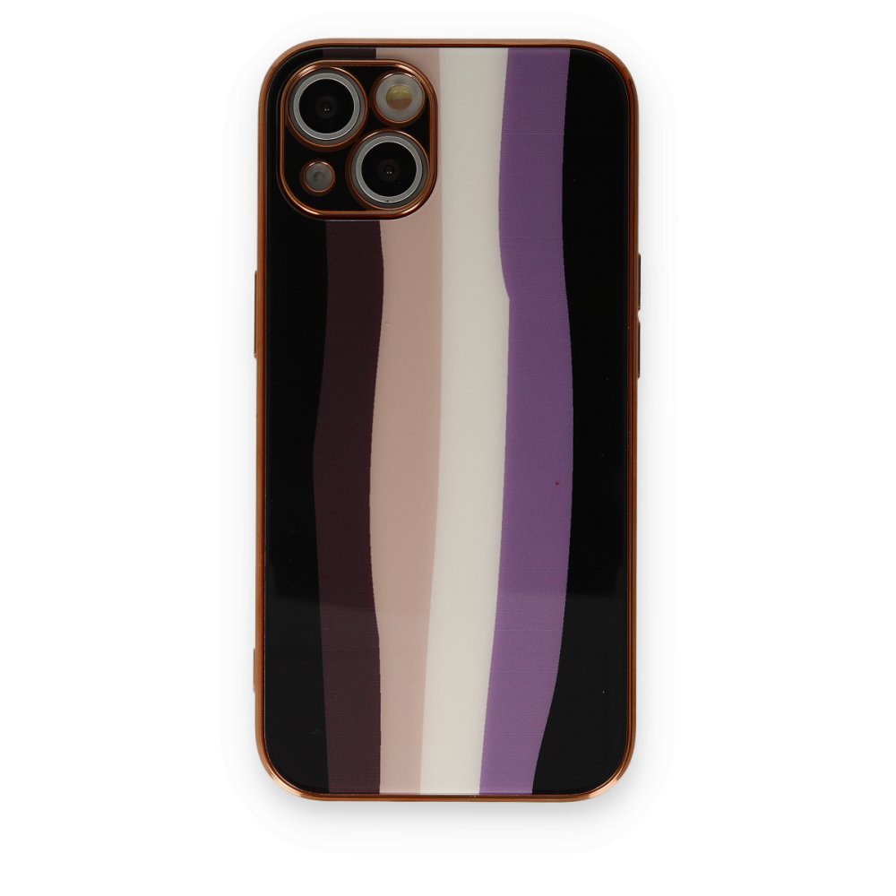 Newface iPhone 14 Plus Kılıf Luna Cam Kapak - Siyah