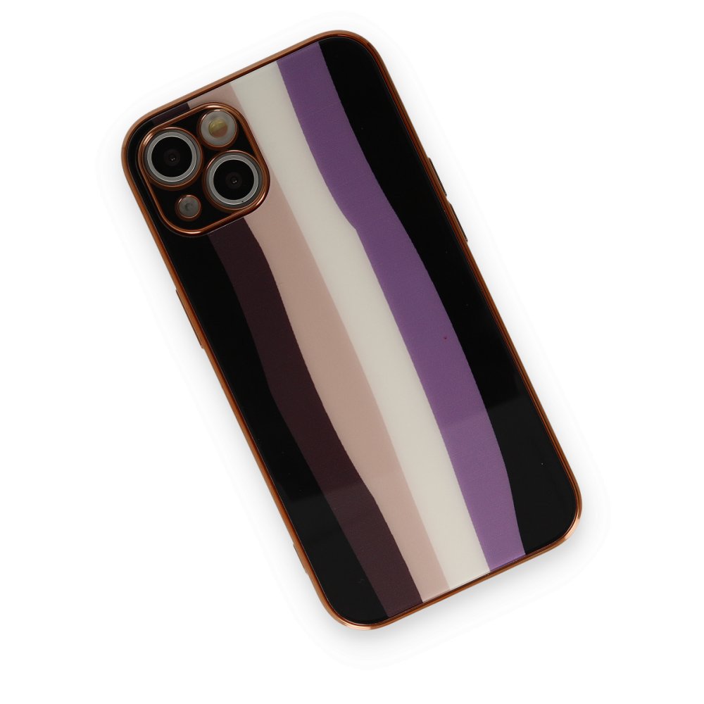 Newface iPhone 14 Plus Kılıf Luna Cam Kapak - Siyah