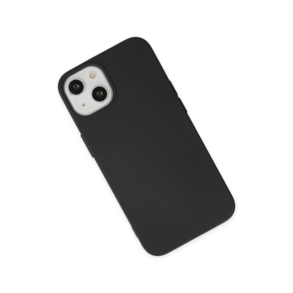 Newface iPhone 14 Plus Kılıf Nano içi Kadife Silikon - Siyah