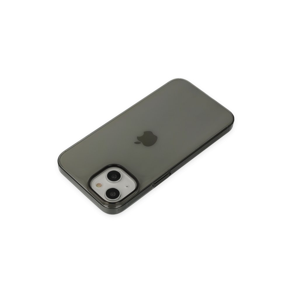 Newface iPhone 14 Plus Kılıf Pc Sert Şeffaf Kapak - Siyah