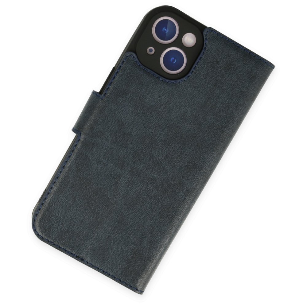 Newface iPhone 14 Plus Kılıf Trend S Plus Kapaklı Kılıf - Lacivert