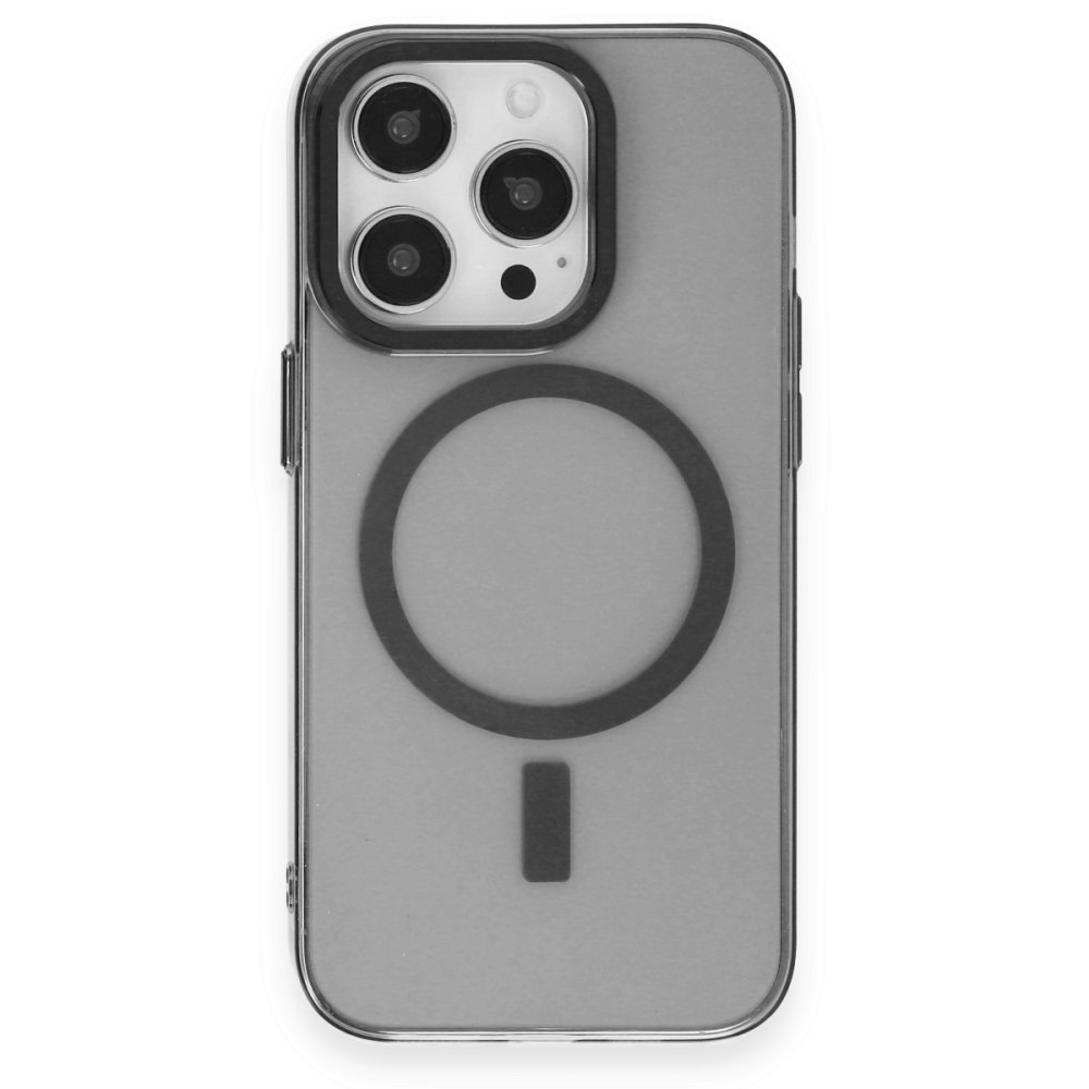 Newface iPhone 14 Pro Kılıf Anka PC Magneticsafe Sert Metal Kapak - Siyah