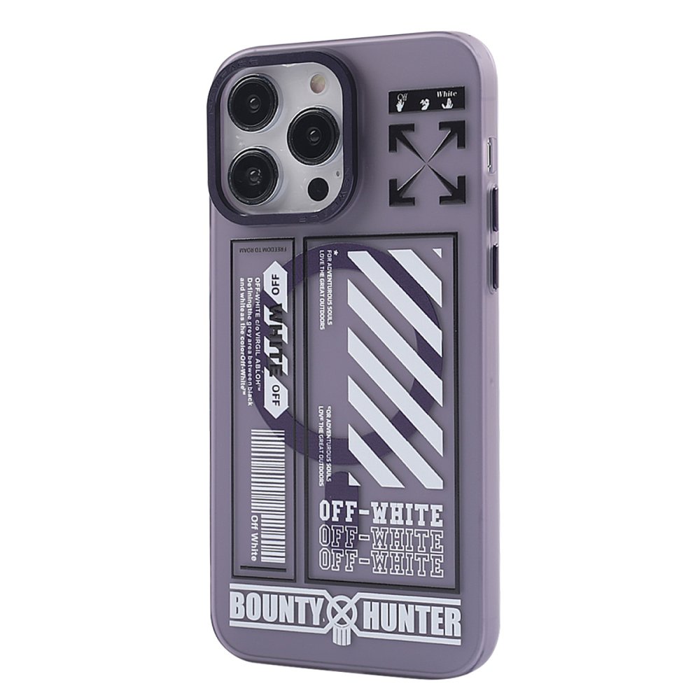 Newface iPhone 14 Pro Kılıf Apollo Magneticsafe Desenli Kapak - Apollo Mor - 1