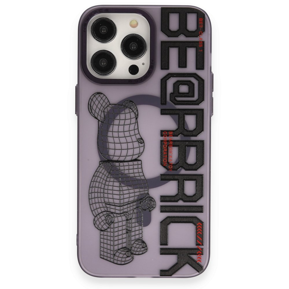 Newface iPhone 14 Pro Kılıf Apollo Magneticsafe Desenli Kapak - Apollo Mor - 4