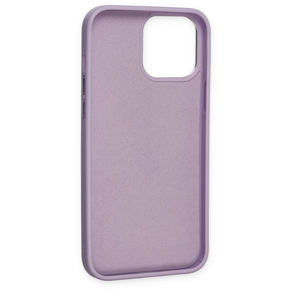 Newface iPhone 14 Pro Kılıf Asya Deri Silikon - Lila