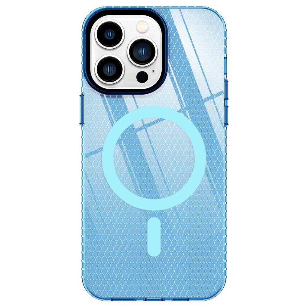 Newface iPhone 14 Pro Kılıf Beta Magneticsafe Silikon - Mavi